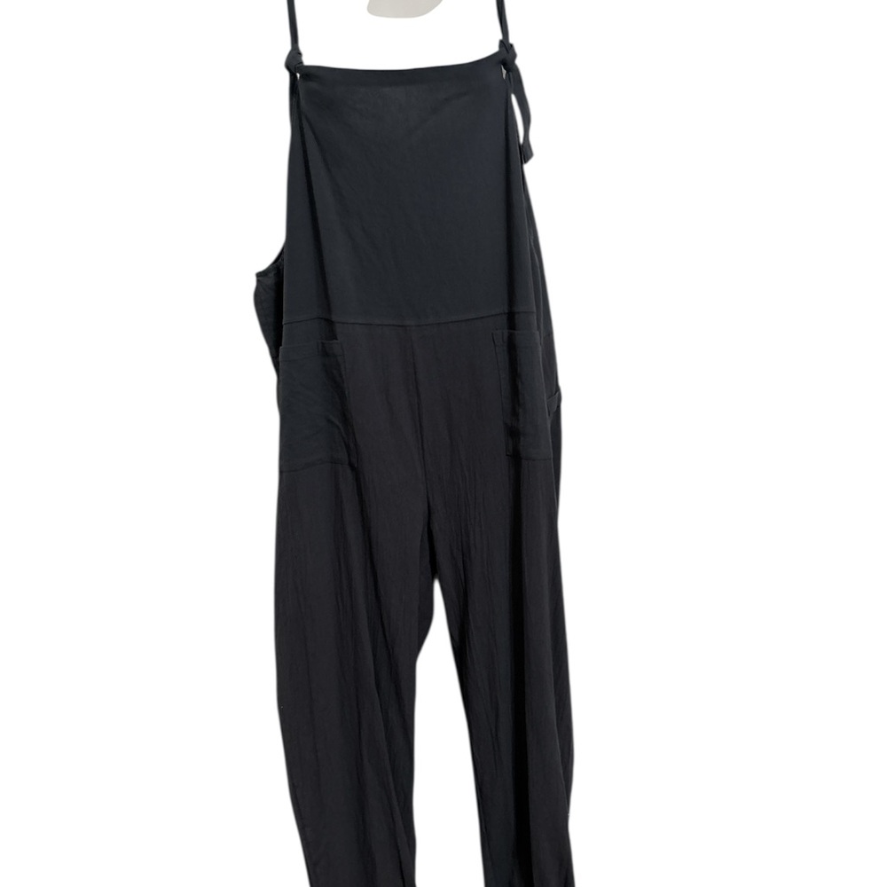 Black Minimalist Jumpsuit with Adjustable Straps